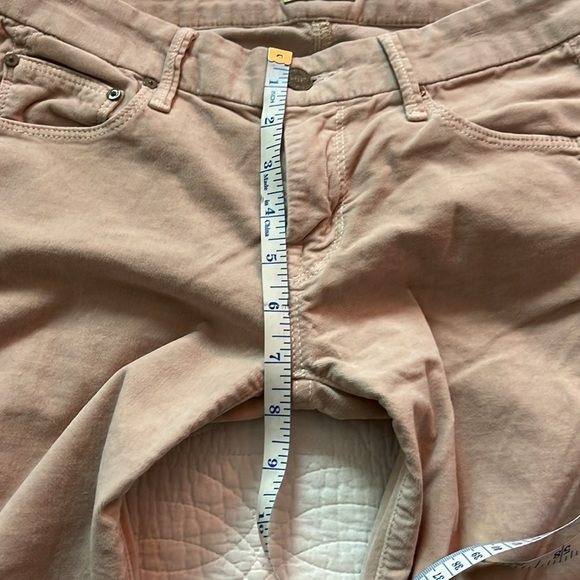MOTHER The Looker Velvet Pant Jean Mauve Pink Size 27 Skinny Ankle Crop - Picture 11 of 14